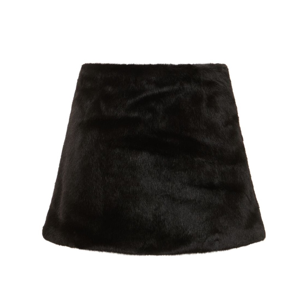 NWT WeWoreWhat faux fur skirt
